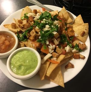 ";chicken"; nachos  at The Vegan Joint - Hollywood in Los Angeles