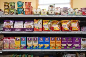 Some stuff on shelves. at Madison Natural Foods in Marshall