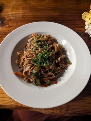 Vegan Pad Thai at Trader Vic's Seychelles in Mahe