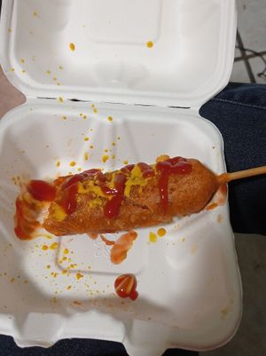 corn dog at Rebel's Diner in Cuernavaca