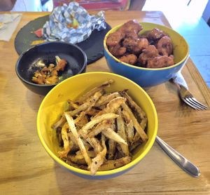 Cauliflower and potatoes at Rebel's Diner in Cuernavaca
