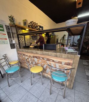 At the bar at Rebel's Diner in Cuernavaca