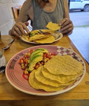 Chickpea ceviche 😋 at Rebel's Diner in Cuernavaca