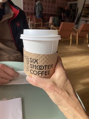 Cup at Six Shooter Coffee in Cleveland