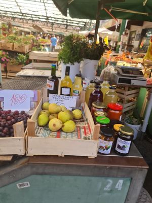 Home made products at Pijaca Mirijevo in Belgrade