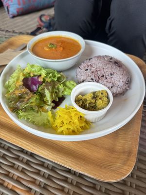 Curry set   at Nuchigusa Cafe in Ishigaki