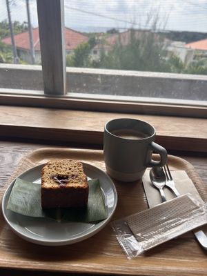 Brown sugar cake  at Nuchigusa Cafe in Ishigaki