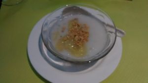 Bananas and coco milk at Vegebowl in Paris