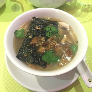 house soup at Vegebowl in Paris