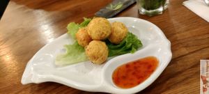 Vegan scallop dumplings at Vegebowl in Paris