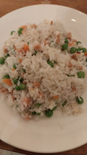 Vegan Cantonese rice at Vegebowl in Paris