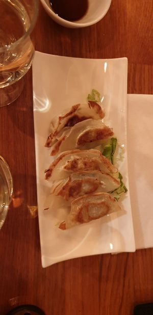 Chinese dumplings at Vegebowl in Paris