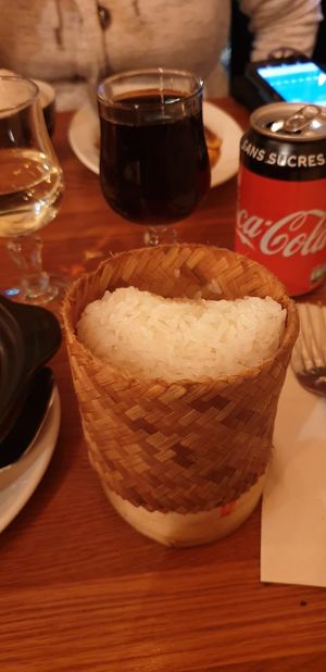 Sticky rice at Vegebowl in Paris