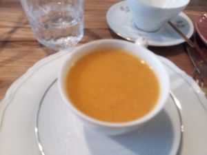 sweet potato soup at Gebakswinkel Bloem in Weert