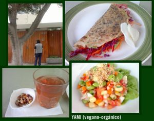 My menu at Yami on July 3rd, 2015: solterito vegano and taco vegano. Healthy and tasty! at Yami in Lima