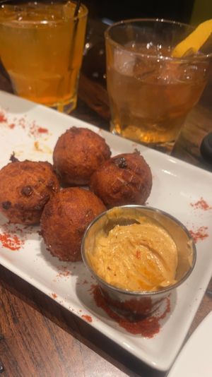 The best hush puppies I have ever tried.  at the HOOT in Columbia