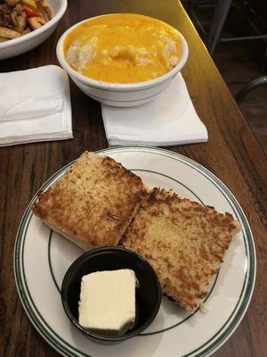 Cheese grits and biscuit   at the HOOT in Columbia
