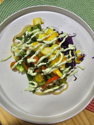 Tofu scrambled at Lewis's House in Puerto Viejo De Talamanca