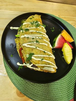 Omelet vegano at Lewis's House in Puerto Viejo De Talamanca