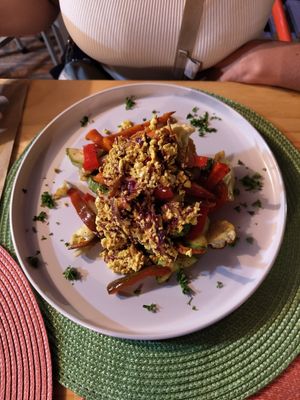 Scrambled Tofu at Lewis's House in Puerto Viejo De Talamanca