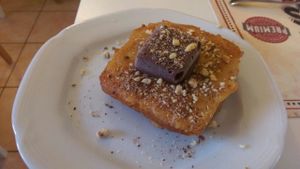 French Toast mit veganem Bananeneis at La Casota in Nago-torbole