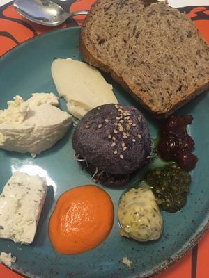 Cheese and sandwich platter at La Casota in Nago-torbole