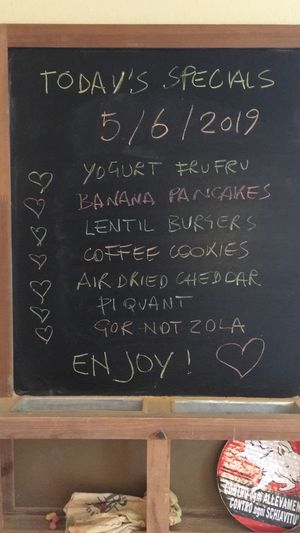 menue of the day at La Casota in Nago-torbole