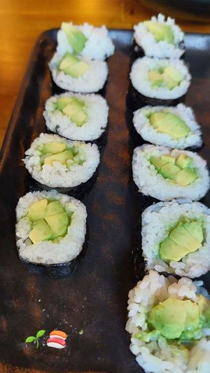 Vegan sushi at Homu Sushi Bar in Rhodes