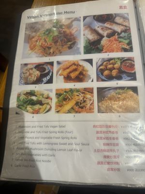 Vegan menu  at Viet Nam Ao BaBa in Hiroshima