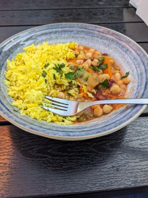 Great vegan 'curry' at Chalet Yanitza in Bansko