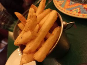 Spicy fries at Machan Kitchen in Croydon
