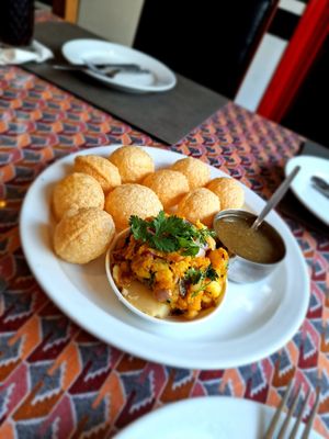 Panic puri at Annapurna Nepalese Restaurant in Folkestone