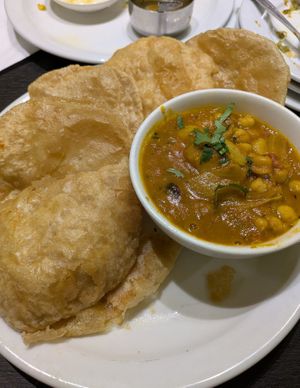Puri channa at Annapurna Nepalese Restaurant in Folkestone