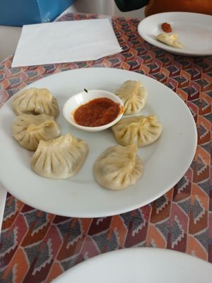 Steamed vegan momos at Annapurna Nepalese Restaurant in Folkestone