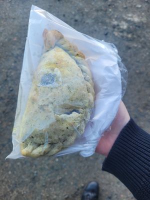 Cauliflower and Chickpea Pasty at Becws Islyn Bakery Ltd in Gwynedd