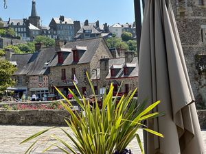 View from the patio at L'Auberge du Château in Fougeres