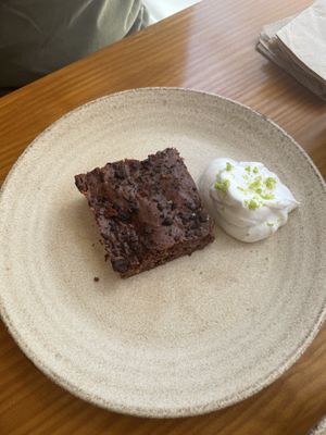 Brownie (com farinha de trigo)😋  at Sol Cozinha Vegetariana in Portimao