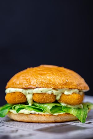 Visch Burger at SIGGIS v/gan burger & co in Munich