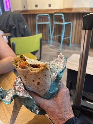 A great vegan burrito !  at Fresh Burritos - Gare du Nord in Paris