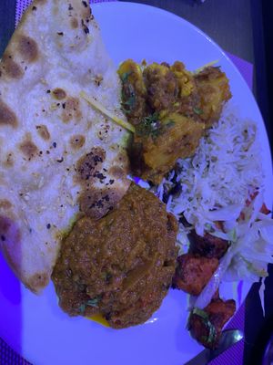 Combination of dishes   at Veg Darbar in Birmingham