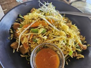 Fried rice with vegan chicken after one bite 😁 at Coffee Momo in Germering