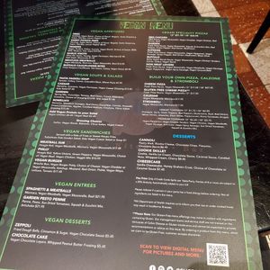 Huge vegan menu! at Slice of Vegas Pizza in Las Vegas