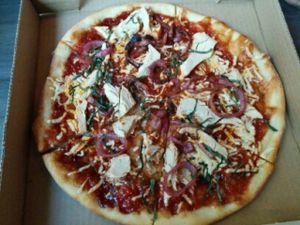 Vegan BBQ Pizza at Slice of Vegas Pizza in Las Vegas