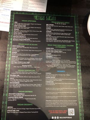 Menu  at Slice of Vegas Pizza in Las Vegas