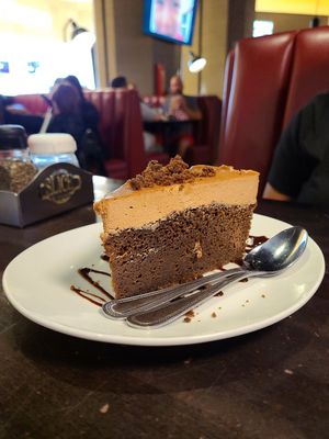 Vegan chocolate cake at Slice of Vegas Pizza in Las Vegas
