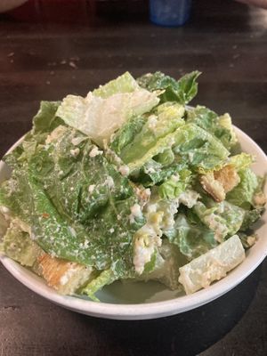 The Caesar salad (side size) was sooo good too!!   at Slice of Vegas Pizza in Las Vegas