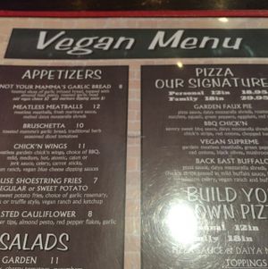 menu at Slice of Vegas Pizza in Las Vegas