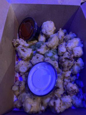 Buffalo Cauliflower bites   at Slice of Vegas Pizza in Las Vegas