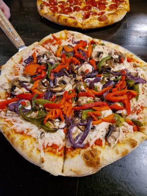 Garden speciality pizza at Slice of Vegas Pizza in Las Vegas