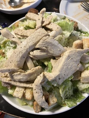 Vegan “chicken” Caesar salad.   at Slice of Vegas Pizza in Las Vegas